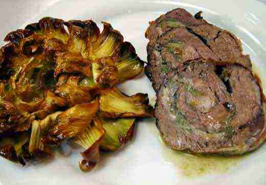 Filetto di manzo ai carciofi 