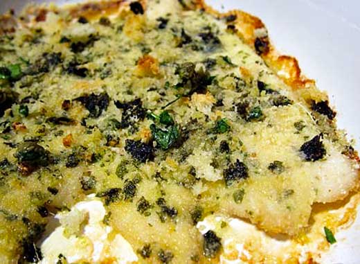 Filetto di sogliola gratinato 