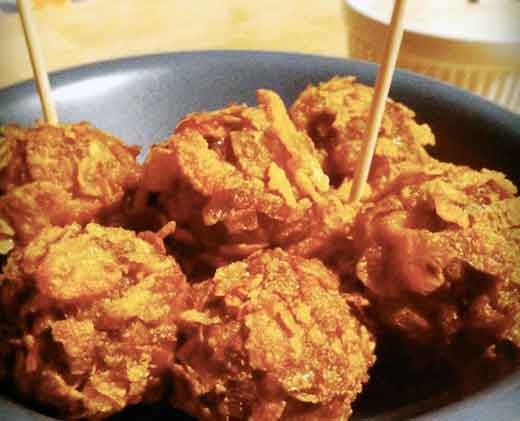 Polpette di pollo con corn-flakes 