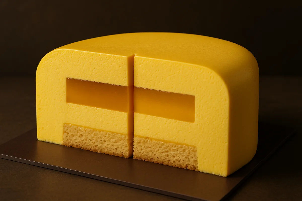 Mousse al mango con inserti gelée: la sequenza di temperature per un taglio netto e senza sbavature