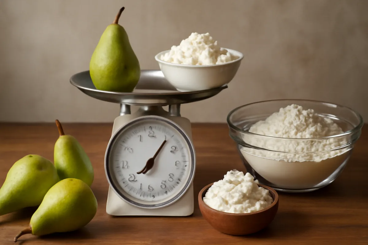Come bilanciare pere e ricotta nell'impasto: il peso che nessuno indica