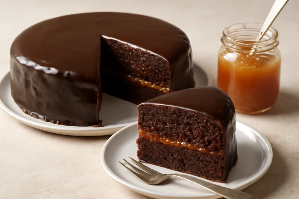 Sacher torte con confettura di albicocche: lo strato che cambia la tenuta della glassa