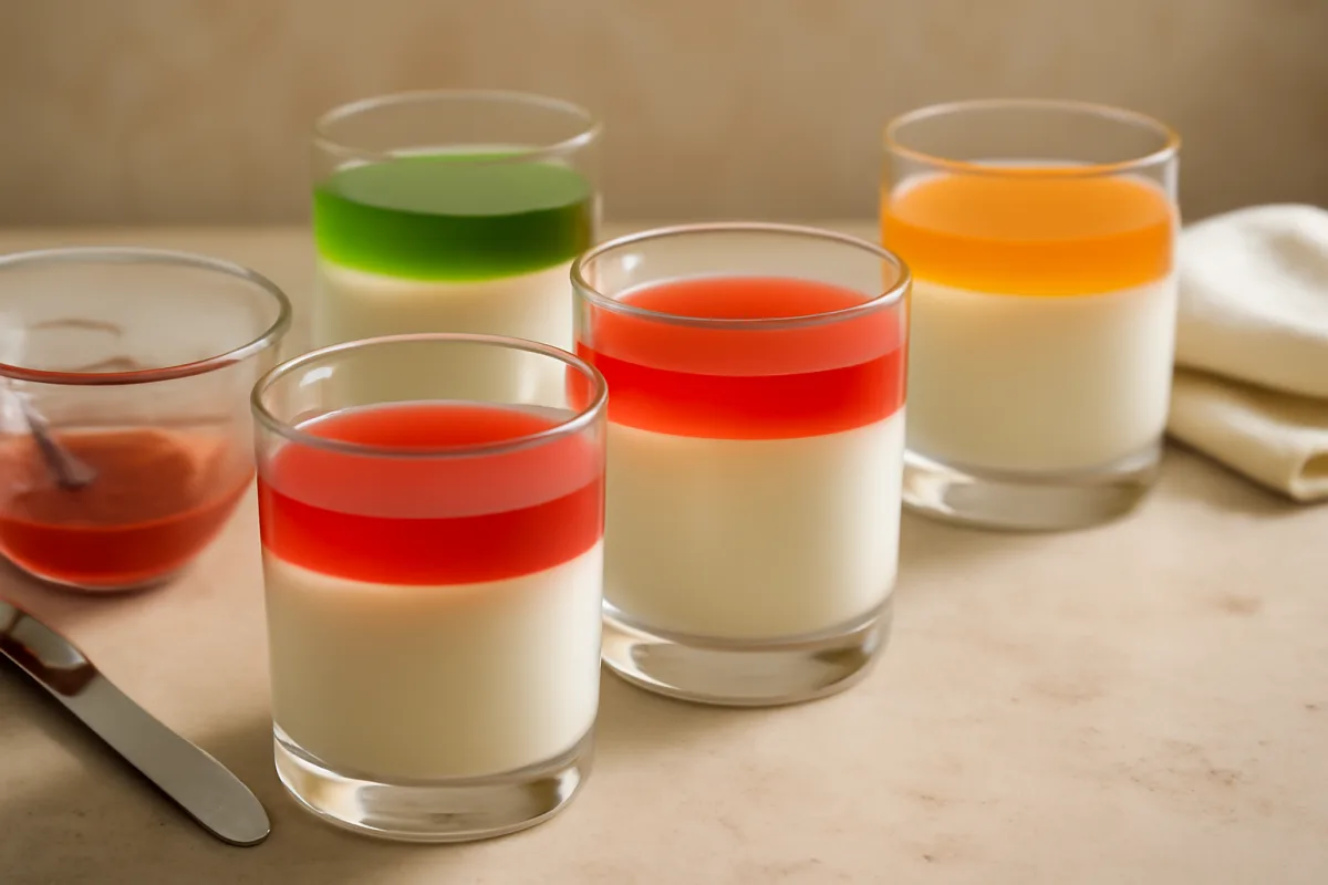 Dolci al bicchiere con gelatina colorata: il trucco per bordi netti senza imperfezioni