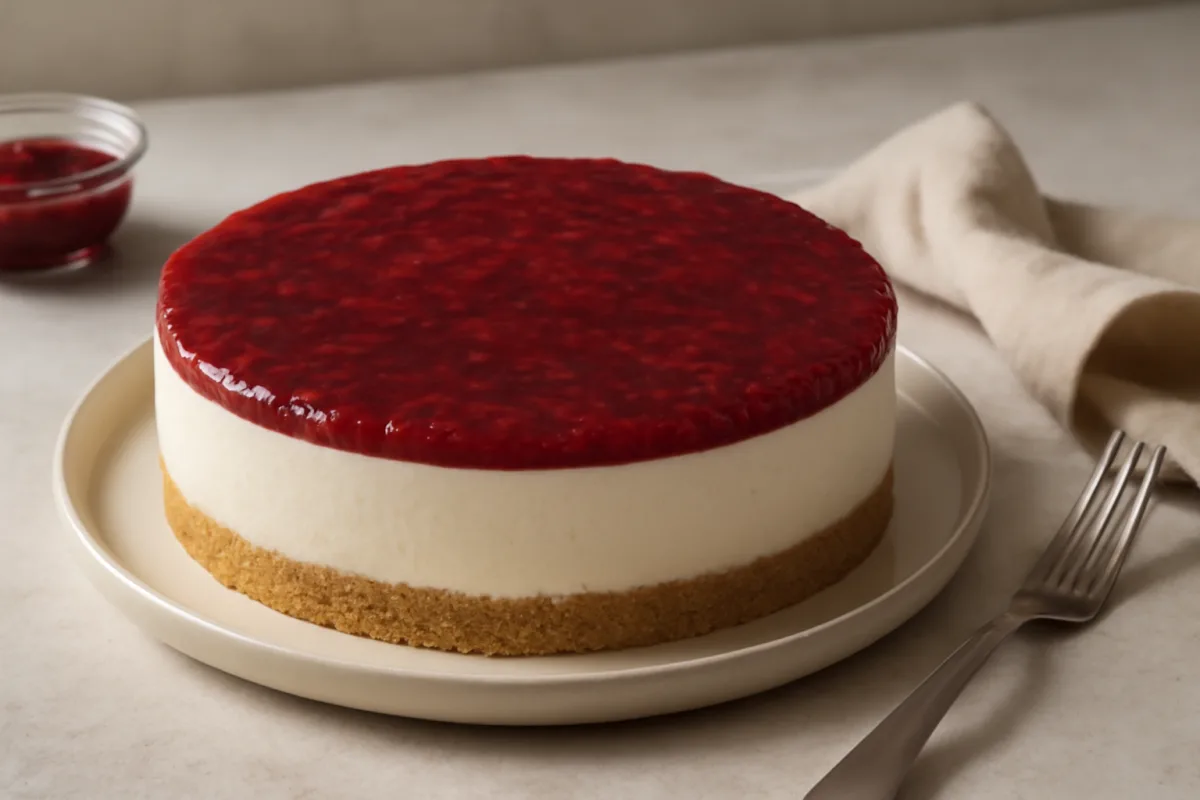 Cheesecake senza cottura con copertura di frutta: il layer che protegge la crema