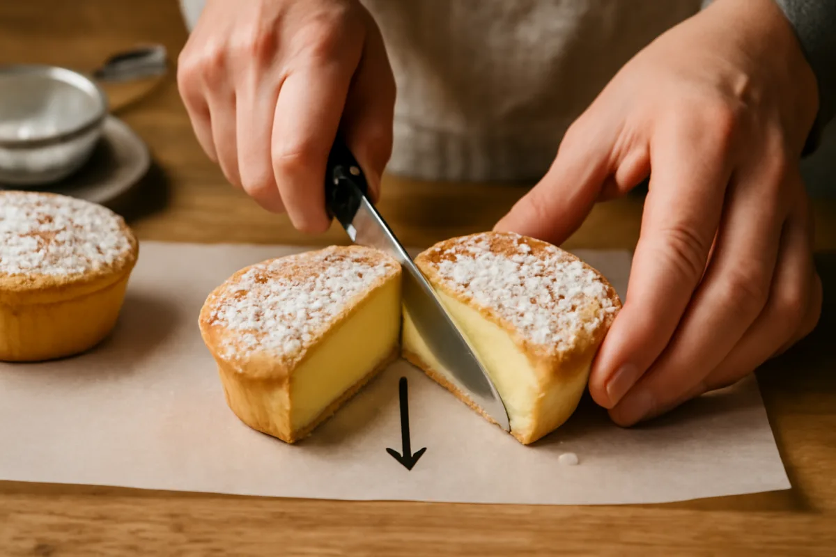 Torta della nonna monoporzione: la tecnica per mantenere la crema compatta nel disco