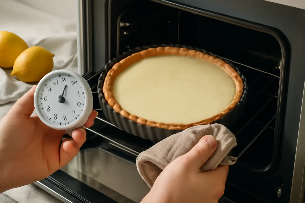 Cottura della crostata al limone in bianco: il segnale visivo per toglierla in tempo